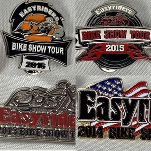 EASYRIDER  Pins  "BIKE SHOW" RIDE HARLEY BIKER VEST HAT PINS 2013 -2016 …